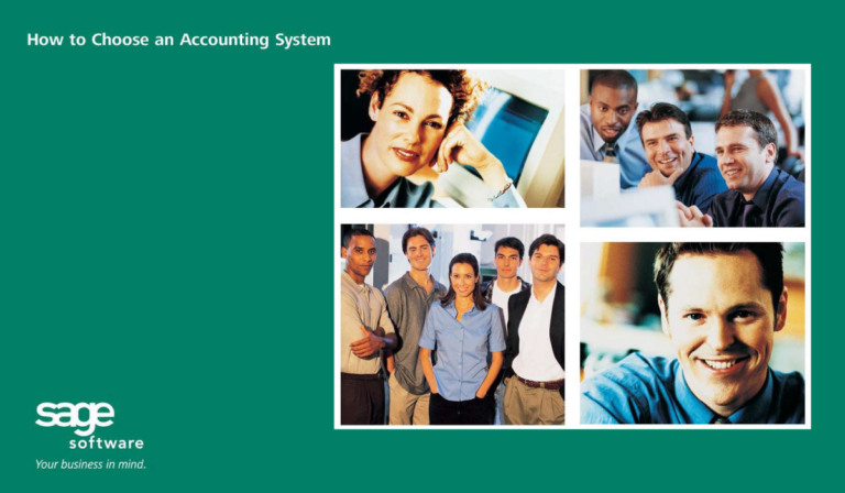 Choosing an Accounting System