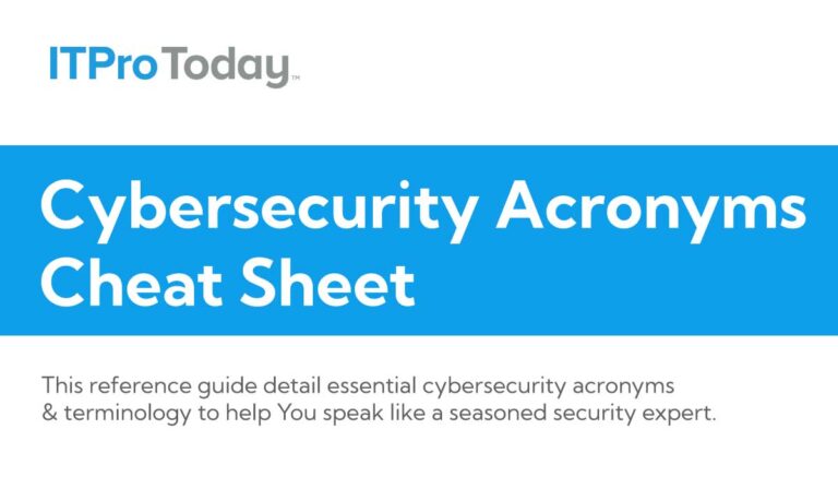 Cybersecurity Acronyms Cheat Sheet